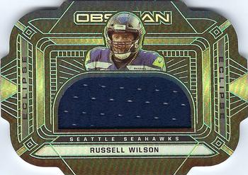 2021 Panini Obsidian - Eclipse Electric Etch Green #E-RW Russell Wilson Front