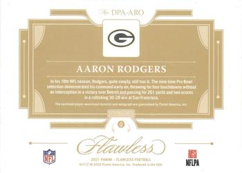 2021 Panini Flawless - Dual Patch Autographs Platinum #DPA-ARO Aaron Rodgers Back