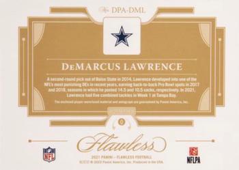 2021 Panini Flawless - Dual Patch Autographs Platinum #DPA-DML DeMarcus Lawrence Back