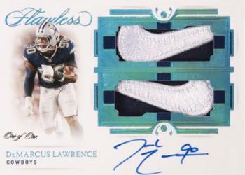 2021 Panini Flawless - Dual Patch Autographs Platinum #DPA-DML DeMarcus Lawrence Front