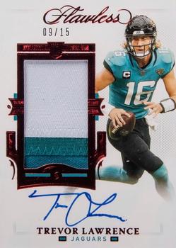 2021 Panini Flawless - Rookie Patch Autographs Ruby #RPA-TLA Trevor Lawrence Front