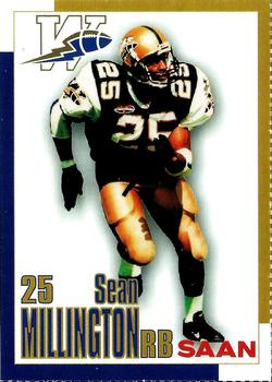 1999 Gametime Magazine Saan Winnipeg Blue Bombers #NNO Sean Millington Front