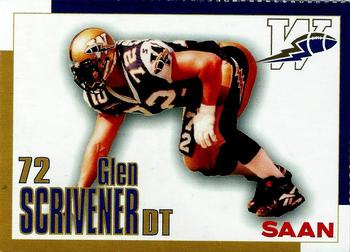 1999 Gametime Magazine Saan Winnipeg Blue Bombers #NNO Glen Scrivener Front