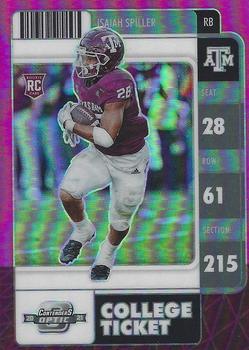 2022 Panini Chronicles Draft Picks - Contenders Optic Pink #8 Isaiah Spiller Front