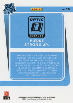 2022 Panini Chronicles Draft Picks - Donruss Optic Rated Rookie #30 Pierre Strong Jr. Back