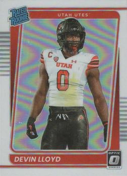 2022 Panini Chronicles Draft Picks - Donruss Optic Rated Rookie Holo #33 Devin Lloyd Front