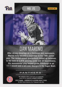 2022 Panini Chronicles Draft Picks - Illusions Purple #21 Dan Marino Back