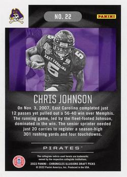 2022 Panini Chronicles Draft Picks - Illusions Purple #22 Chris Johnson Back