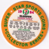 1984 7-Eleven Super Star Sports Coins: West Region #I H Franco Harris Back
