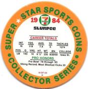 1984 7-Eleven Super Star Sports Coins: West Region #III H Matt Blair Back