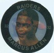 1984 7-Eleven Super Star Sports Coins: West Region #V H Marcus Allen Front
