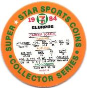 1984 7-Eleven Super Star Sports Coins: West Region #VIII H Vince Ferragamo Back