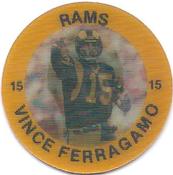 1984 7-Eleven Super Star Sports Coins: West Region #VIII H Vince Ferragamo Front