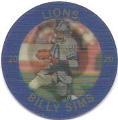 1984 7-Eleven Super Star Sports Coins: West Region #IX H Billy Sims Front