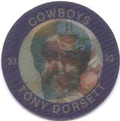 1984 7-Eleven Super Star Sports Coins: West Region #XII H Tony Dorsett Front