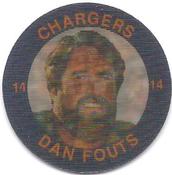 1984 7-Eleven Super Star Sports Coins: West Region #XV H Dan Fouts Front