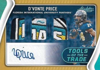2022 Panini Chronicles Draft Picks - Absolute Tools of the Trade Triple Bowl Logo Autograph #TTT-DVP D'Vonte Price Front