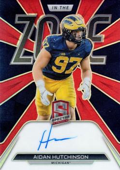 2022 Panini Chronicles Draft Picks - Spectra In The Zone Signatures Red #Z-AHU Aidan Hutchinson Front