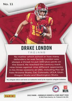 2022 Panini Chronicles Draft Picks - Rookies and Stars #11 Drake London Back