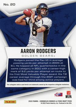 2022 Panini Chronicles Draft Picks - Rookies and Stars Red #20 Aaron Rodgers Back
