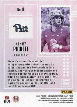 2022 Panini Chronicles Draft Picks - Status #8 Kenny Pickett Back