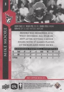 2021 Upper Deck CFL - Red #8 Mike Moore Back