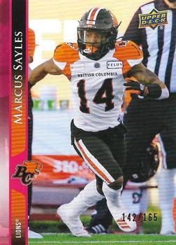 2021 Upper Deck CFL - Red #20 Marcus Sayles Front