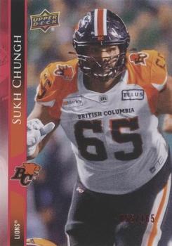 2021 Upper Deck CFL - Red #54 Sukh Chungh Front