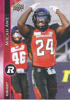2021 Upper Deck CFL - Red #136 Micah Awe Front