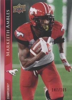 2021 Upper Deck CFL - Red #153 Markeith Ambles Front