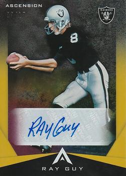 2021 Panini Chronicles - Ascension Autographs Gold #ASC-RGU Ray Guy Front