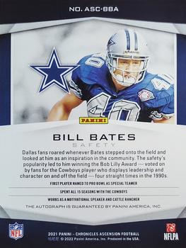 2021 Panini Chronicles - Ascension Autographs Red #ASC-BBA Bill Bates Back