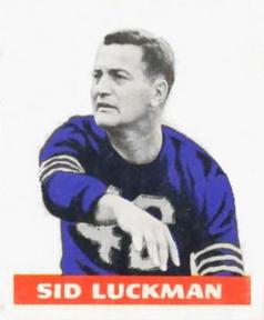 1948 Leaf #1 Sid Luckman Front