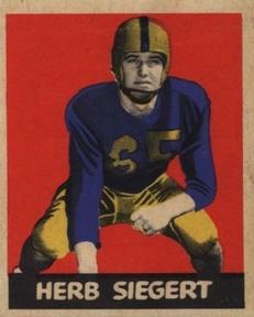 1949 Leaf #70 Herb Siegert Front