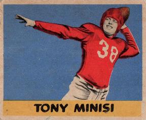 1949 Leaf #74 Tony Minisi Front