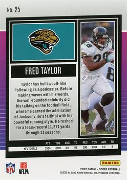 2022 Score #25 Fred Taylor Back