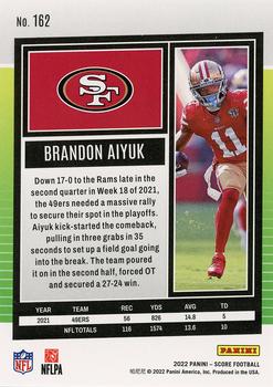 2022 Score #162 Brandon Aiyuk Back