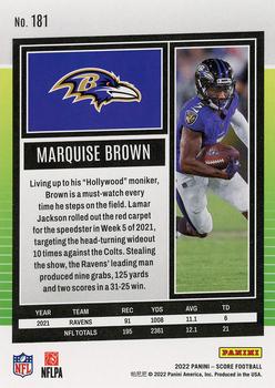 2022 Score #181 Marquise Brown Back