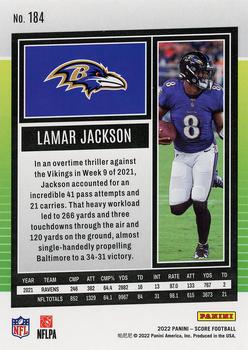 2022 Score #184 Lamar Jackson Back