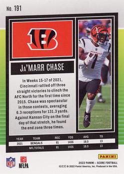 2022 Score #191 Ja'Marr Chase Back