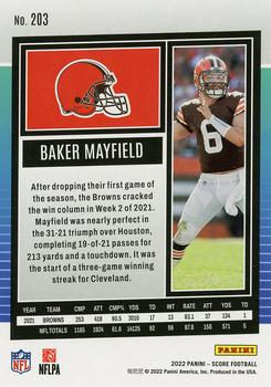 2022 Score #203 Baker Mayfield Back