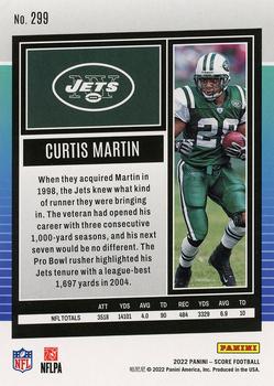 2022 Score #299 Curtis Martin Back