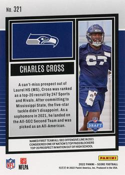 2022 Score #321 Charles Cross Back