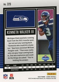 2022 Score #329 Kenneth Walker III Back