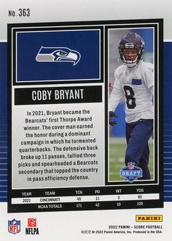 2022 Score #363 Coby Bryant Back