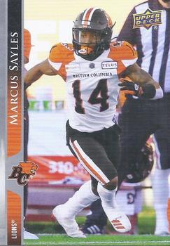 2021 Upper Deck CFL - Blank Back #20 Marcus Sayles Front