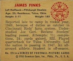 1950 Bowman #128 James Finks Back