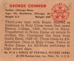 1950 Bowman #97 George Connor Back