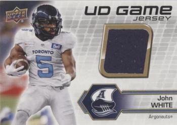 2021 Upper Deck CFL - UD Game Jersey #UD-WH John White Front