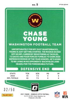 2021 Donruss Optic - Purple #5 Chase Young Back